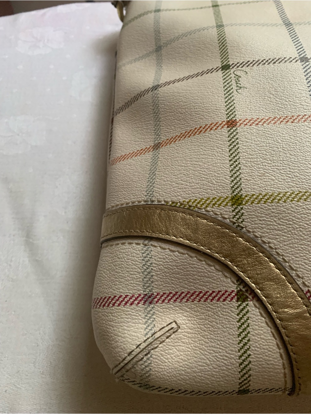 Coach Peyton Tattersall coated canvas slim bag - Picture 5 of 15